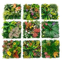 Panneaux de plantes artificielles suspendues 25x25cm, panneaux muraux artificiels, verdure pour la décoration de mariages et d'événements