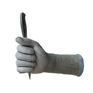 قفازات من أسلاك الفولاذ المقاوم للصدأ عالية الأمان الصناعي من المستوى 9 ، مقاومة للقطع مع أداء إضافي 38 من الخارج - Product Image 1