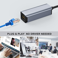 Convertisseur USB2.0 RJ45 100Mbps en alliage d'aluminium carte réseau filaire externe USB Ethernet Lan adaptateur pour ordinateur portable de bureau stocké