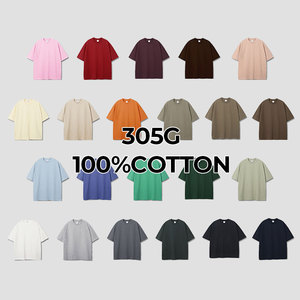 T-shirts vierges tricotés en coton 100% lourd de qualité supérieure pour hommes T-shirts surdimensionnés - Product Image 6