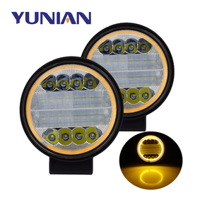 Barra de luz de trabajo redonda LED de 4 pulgadas, 72W, Combo de luces de conducción de inundación, 12V, 24V, faro DRL para coche, camión, todoterreno, Jeep - Product Image 1