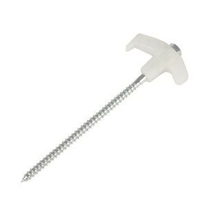 Tent Accessories Camping Steel Tent Rock Stakes Outdoor Heavy Duty Steel Nails 7" Ground Screw Pegs With Glow Plastic Stopper