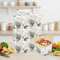 Boîte à nouilles jetable YBLPAK en papier kraft de 8, 16 et 26 onces pour la livraison de repas en restaurant, décorations de fête asiatiques, cadeaux d'anniversaire et de mariage
