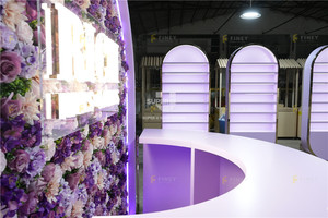 Vitrine de présentation personnalisée pour produits de soin de la peau, meuble de magasin tendance pour la beauté, les ongles et les cils, avec éclairage LED, étagères de présentation cosmétiques - Product Image 6