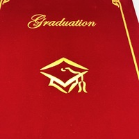 Personnalisé De Luxe Doux Velours A4 Papier Titulaire du Certificat De Mariage Pour L'obtention Du Diplôme