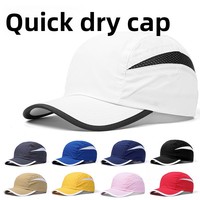 Gorra Deportiva Impermeable de Nailon de 6 Paneles con Bloques de Color, de Secado Rápido, Ajustable, con Impresión de Logotipo, Protección Solar para Verano y Actividades al Aire Libre