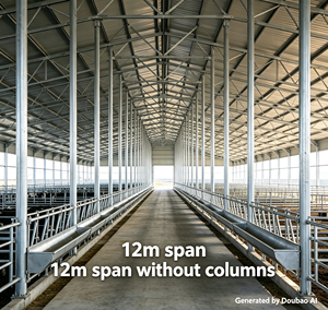 Prefabricated Light Steel Structure CowHouse Barn Poultry Pig Chicken Horse Goat Shed Farm Farming Stable Building - Product Image 3