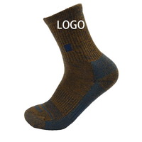 Chaussettes de ski en laine mérinos pour sports de plein air avec motif personnalisé Chaussettes épaisses et chaudes en laine pour homme et femme