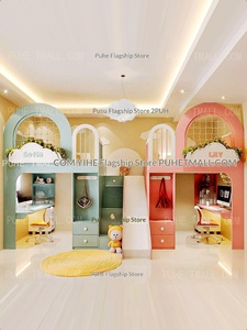 Letto a castello a due piani per bambini, stile casetta sull'albero, in legno massello, multifunzionale, per <span class=keywords><strong>cameretta</strong></span> condivisa di ragazzi <span class=keywords><strong>e</strong></span> ragazze - Product Image 1
