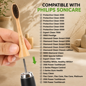 Têtes de rechange pour <span class=keywords><strong>brosse</strong></span> à <span class=keywords><strong>dents</strong></span> Carepik en bambou, compatibles avec des poils doux biodégradables, manche écologique, usage domestique - Product Image 3
