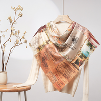 Écharpe de luxe en gros de Chine, 80 % laine, 20 % soie, châle d'hiver doux personnalisé pour femme, idéal pour l'automne