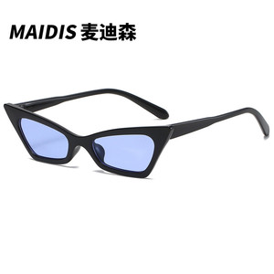 Maidis Cat Eye <b>Sunglasses</b> Women <b>Small</b> <b>Frame</b> UV400 Protection Blue Lens Fashion Sun Glasses - Product Image 1