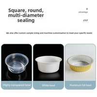 Bol en plastique imitation bois personnalisé, bol à soupe commercial, emballage entièrement automatique, boîte à collation à emporter, cartons thermoscellables multi-usages à moule unique