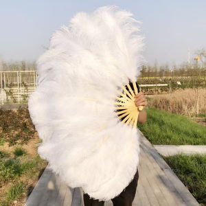Éventail en plumes d'autruche douces et volumineuses pour économiser sur les dépenses, idéal pour le carnaval et les processions, les spectacles sur scène, le cinéma et la photographie, la collection et la décoration - Product Image 4