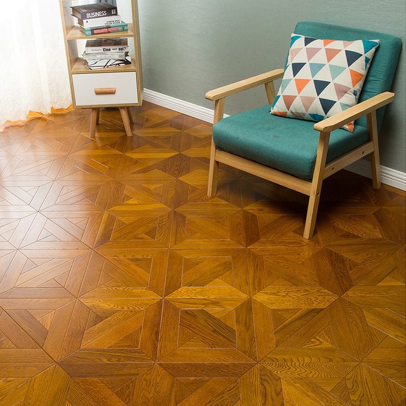 Chêne jaune clair, plancher 7701, 450 * 450 * 15 ; 1㎡