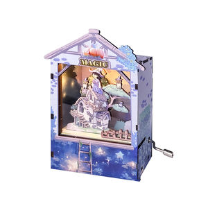 Giocattolo Fai-da-Te Creativo con Luce Notturna, Puzzle 3D in Legno, Carillon Manuale con Musica e Luce LED - Product Image 6