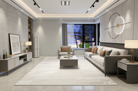 Tapis Wilton tissé à la machine en jacquard, à poils coupés, écologique, avec envers antidérapant, en fibre de polyacrylonitrile, pour intérieur moderne