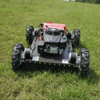 Mesin Pemotong Rumput Otomatis Beroda dengan Remote Control Grosir Pabrik, Bersertifikasi CE EPA, Bertenaga Bensin, Robot Pemotong Rumput Pertanian