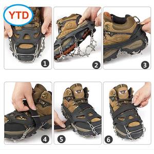 हाईकिंग ट्रैक्शन ट्रैक्शन जूते के लिए एंटी-स्लिप रबर बर्फ साफ करता है-टिकाऊ और हल्के - Product Image 5