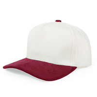Casquettes de baseball OEM en gros personnalisées à 5 panneaux en tissu suédé unisexe, taille ajustable, bicolores, à visière incurvée