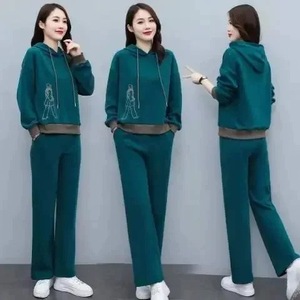 Women <b>Tracksuit</b> Set Loose Fit Casual Sportswear Two Piece Anime Print Breathable Polyester Spring Autumn Korean Style - Product Image 1