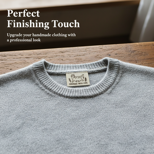 Etiquetas personalizadas al por mayor con logotipo de marca propia, lavables, de tela no tejida, con hilo metálico, en formas rectangulares/cuadradas para bolsos y zapatos - Product Image 4