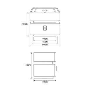 Modern Manufacturer Smart Nightstand LED Light Wireless <strong>Charging</strong> 2 Drawers Fingerprint Lock Eco-Friendly Home <strong>Bedside</strong> <strong>Table</strong> - Product Image 4