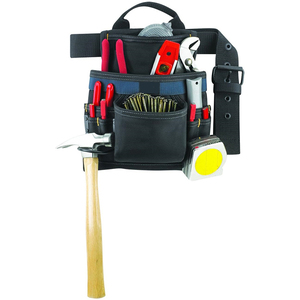 Bolsa <span class=keywords><strong>de</strong></span> Herramientas y Clavos Balísticos <span class=keywords><strong>de</strong></span> Cuero Personalizada 2823, 10 Bolsillos, Mediana, Acceso Fácil y Rápido para Reducir el Tiempo - Product Image 1