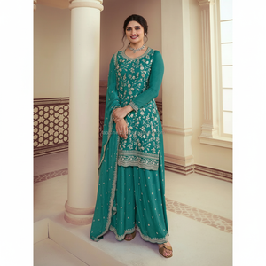 Launching 3 Pices Ready Made <b>Kurti</b> - Plazzo With Dupatta - Product Image 1