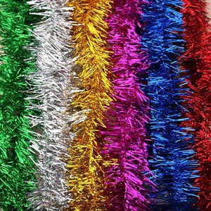 2 Meter Plastic Kleur Slingers Muur Kerst Tinsel Boom Surround Lint Kerst Garland Decoratie Bruiloft Feestartikelen - Product Image 1