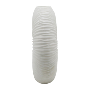 Vaso Circolare in Resina di Quarzo con Design a Centro Aperto, Elemento Decorativo Minimalista per Soggiorno - Product Image 3