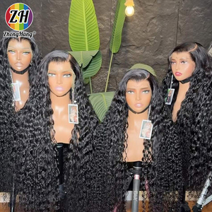 Perruque brésilienne 360 Braid 13x6 en dentelle frontale noire pour femmes, vente en gros, perruque sans colle HD Full Lace Front, cheveux indiens bruts - Product Image 4