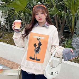 Camisa a Rayas Runqi Talla Grande para Mujer, Blusa Holgada para Uso Diario N8561, Fibra de Poliéster con Etiqueta - Product Image 3