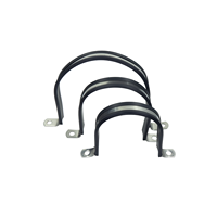 Collier de serrage en acier inoxydable 304 avec revêtement en caoutchouc, attache de tuyau en U pour tuyau PVC, fixation de câble de tube métallique