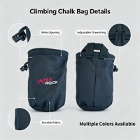 Sac de magnésie multicolore pour le sport – Contenant de poudre de magnésium pour l'escalade, les tractions, l'haltérophilie et le fitness