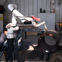 Brazo Robótico Chino con Soldador MIG/MAG, Brazo Robótico Colaborativo de 10 kg, Robot de Soldadura de 6 Ejes, 1400 mm para Aluminio