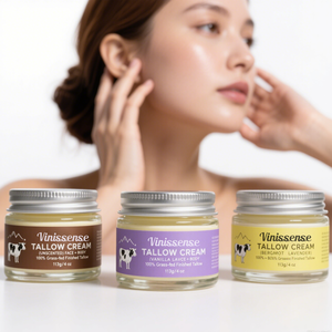 100g Crema facial antiarrugas nutritiva profundamente hidratante y loción Hidratante Cuidado DE LA PIEL 100% Crema de sebo de res alimentada con hierba - Product Image 1