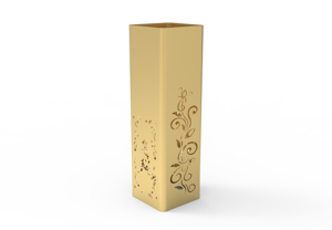 Modern Black Metal Floor <b>Vase</b> with Floral Cut-Out Design Luxury Decorative <b>Vase</b> Customizable Premium - Product Image 2