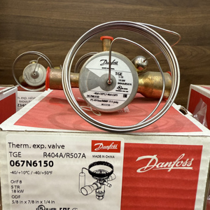Válvula de Expansión Termostática Danfoss TGE 067N6150 R404A/R507A, Componente de Refrigeración Resistente a la Corriente Alterna - Product Image 3