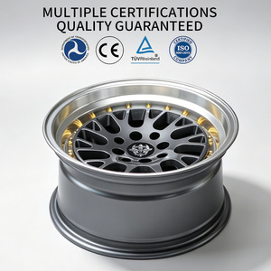 Rines de Aluminio FLowtone de Alta Calidad de 15 Pulgadas 4X100/114.3 en Gris Metálico con Borde Mecanizado y Diseño de Malla para Honda, Toyota, Mazda - Product Image 4