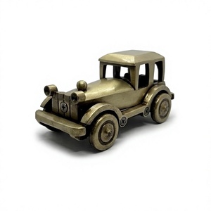 Vintage Brass Model <b>Car</b> Antique Gold 1920s Style Classic <b>Car</b> Showpiece Home Office <b>Table</b> Decor Collectible Gift - Product Image 1