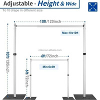 Poteau en alliage d'aluminium réglable direct d'usine chaude support de décorations de mariage professionnel portable pour drapé de salle de banquet