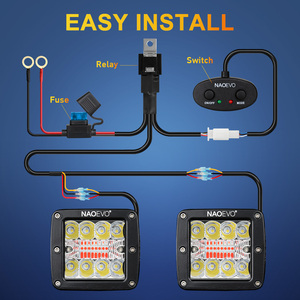 Luz de Trabajo LED NAO de 3 Pulgadas, 12V 24V, IP68 Impermeable, 120W Súper Brillante, Todoterreno <span class=keywords><strong>4X4</strong></span>, Land Cruiser, SUV, Camioneta, ATV, Barra - Product Image 4