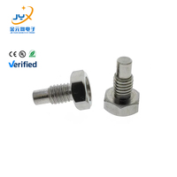 Sensor Suhu Tabung Buta Baja Tahan Karat SUS304/316 PT100 Berulir RTD NTC 1C Akurasi Tinggi Output Analog untuk