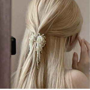 คลิปหนีบผมไข่มุกขนาดเล็กสำหรับผู้หญิงกิ๊บติดผมหัวหลังกิ๊ปติดผมคลิปหนีบผมพลาสติกสำหรับฤดูร้อน - Product Image 1