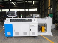 Extrudeuse de tuyaux coniques HDPE/PVC/PP à double vis et contre-rotation Beilijia, rapport L/D 34:1, vitesse de vis 120 tr/min, puissance 133 kW, PLC