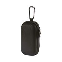 Portable double fermeture éclair EVA coque dure mousqueton en métal sac de transport de protection pour lecteurs MP3 mémoire de câble USB