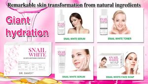 Bộ Serum Trắng Ốc Sên DR.DAVEY Bộ Dụng Cụ Chăm Sóc Da Starter Kit Mặt Xà Phòng Toner Serum Kem <span class=keywords><strong>4</strong></span> Trong 1 Sét Điểm Tối Làm Sáng - Product Image 3