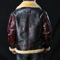 Personnalisé Hiver Top Qualité B3 Bomober Fourrure Unisexe Veste En Cuir Véritable Peau De Mouton Vêtements Vestes