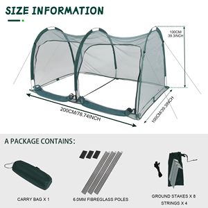 Flexible Net <strong>Grow</strong> <strong>Tunnel</strong> - Garden Greenhouse Mesh Cover <strong>Grow</strong> House Cloche for Protecting Fruit Vegetables Plants Cultivation - Product Image 4